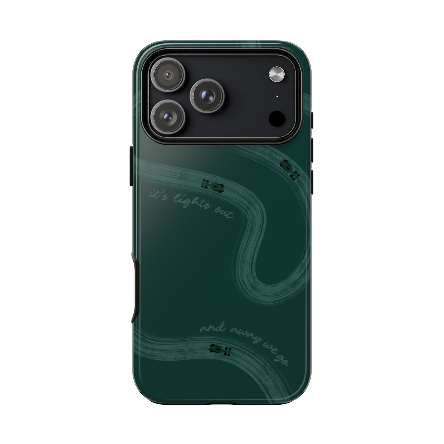 F1 Phone Case Monochrome Green Painted "its lights out and away we go", Trendy F1 Gift, Formula 1 Gift, Cute F1 Phone Case, Phone Case