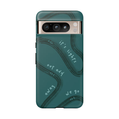 Teal Lights Out F1 Phone Case Design, Trendy F1 Gift, Formula 1 Gift, Cute F1 Phone Case, Unique Formula One Phone Case