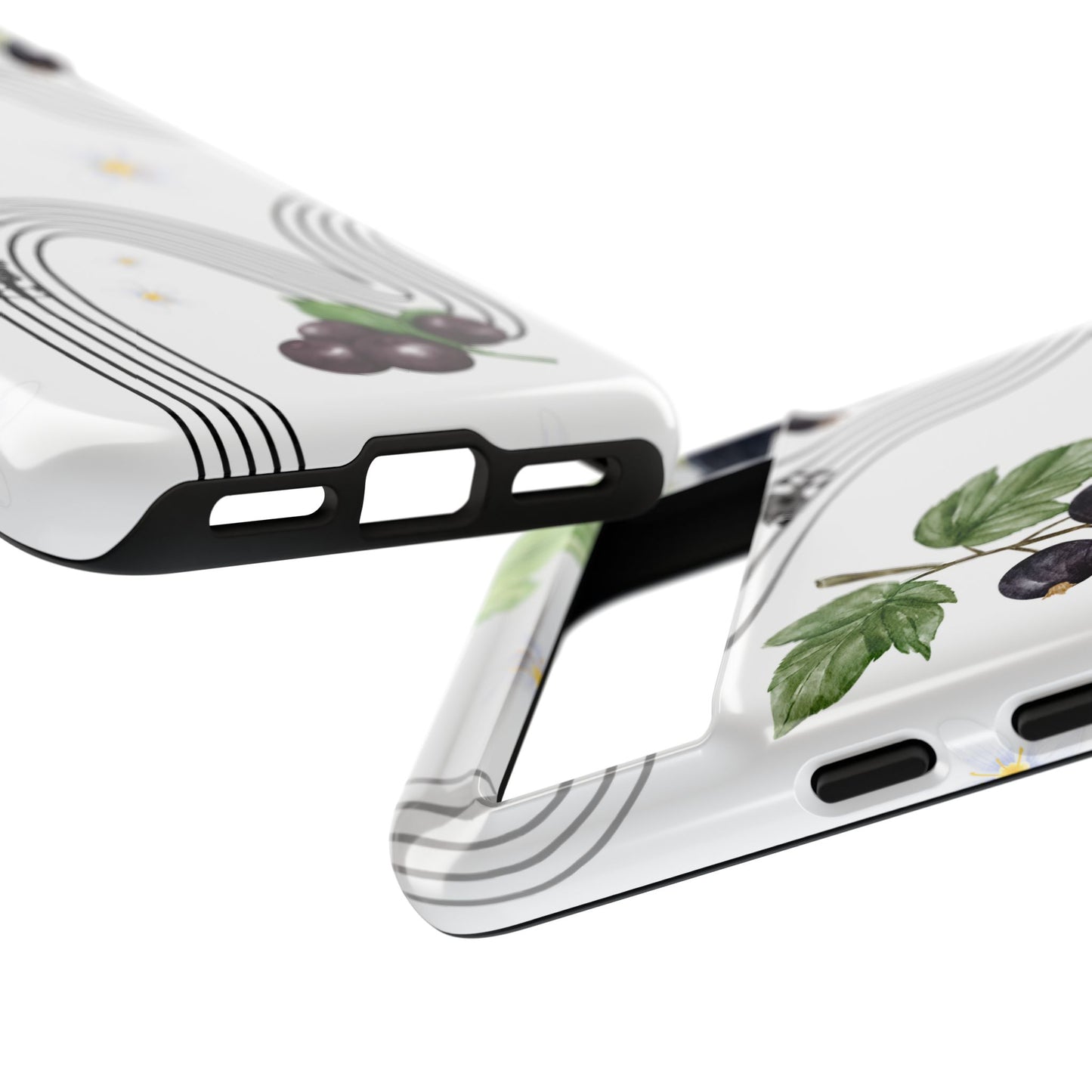 F1 Cadillac and Black Currants Phone Case, Trendy F1 Gift, Formula 1 Gift, Cute Fruit F1 Phone Case, Unique Phone Case