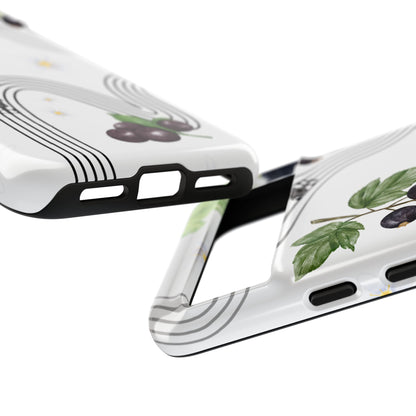 F1 Cadillac and Black Currants Phone Case, Trendy F1 Gift, Formula 1 Gift, Cute Fruit F1 Phone Case, Unique Phone Case