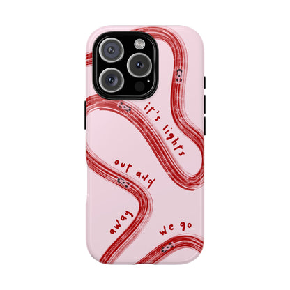 Pink and Red Lights Out F1 Phone Case Design, Trendy F1 Gift, Formula 1 Gift, Cute F1 Phone Case, Unique Formula One Phone Case