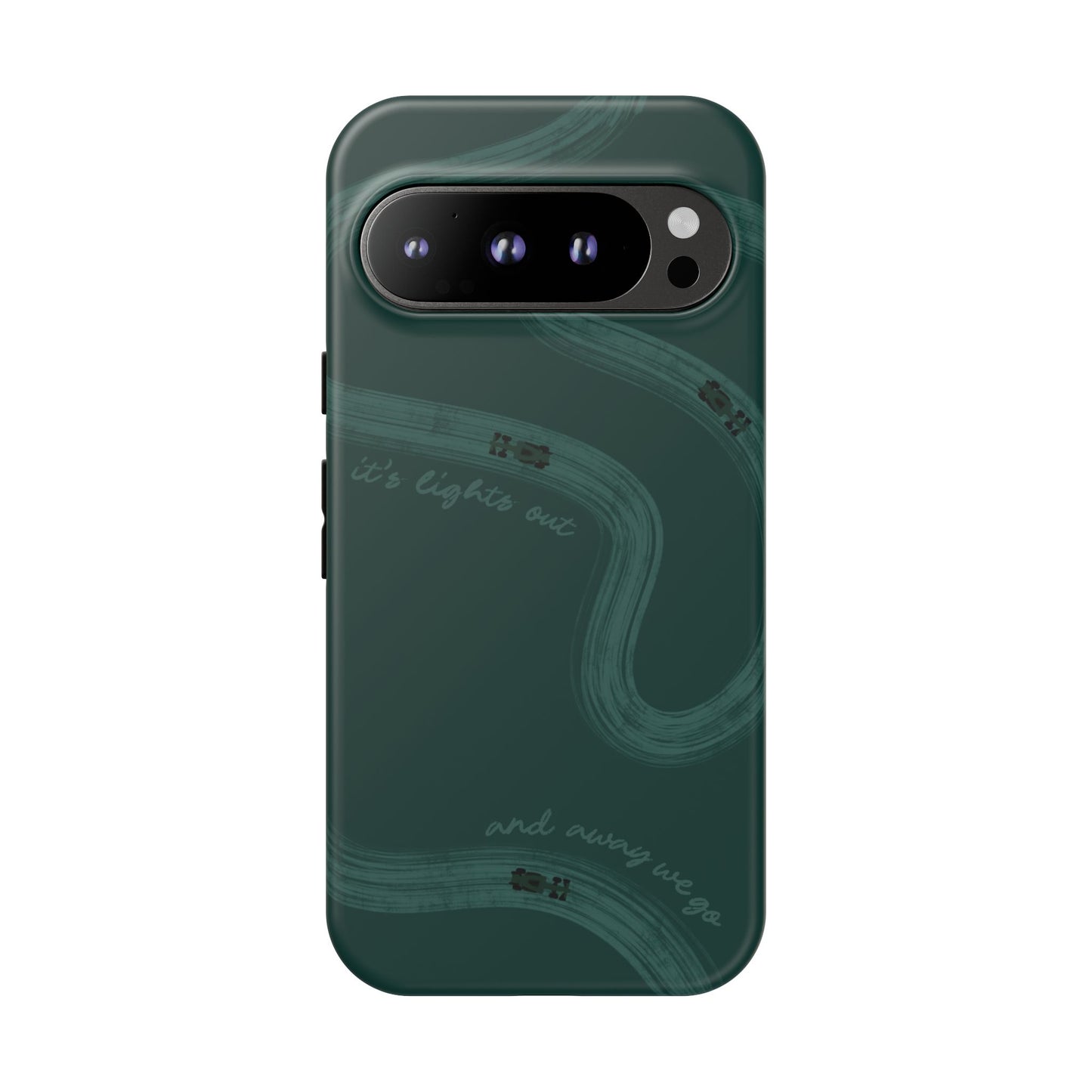 F1 Phone Case Monochrome Green Painted "its lights out and away we go", Trendy F1 Gift, Formula 1 Gift, Cute F1 Phone Case, Phone Case
