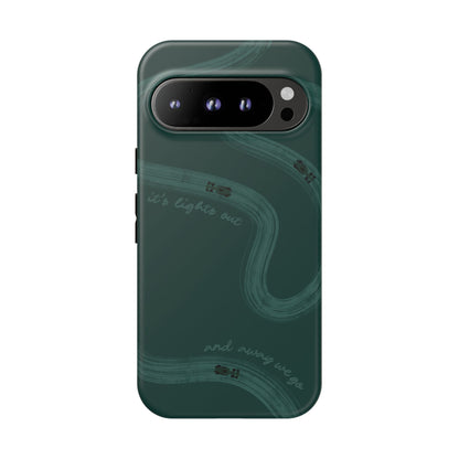F1 Phone Case Monochrome Green Painted "its lights out and away we go", Trendy F1 Gift, Formula 1 Gift, Cute F1 Phone Case, Phone Case