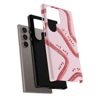 Pink and Red Lights Out F1 Phone Case Design, Trendy F1 Gift, Formula 1 Gift, Cute F1 Phone Case, Unique Formula One Phone Case