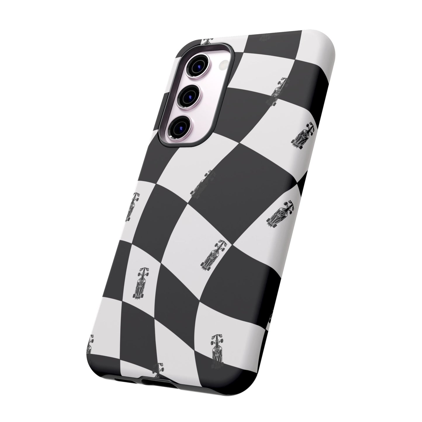 F1 Phone Case Black and White Checkered Design, Trendy F1 Gift, Formula 1 Gift, Cute F1 Phone Case, Unique Formula One Phone Case