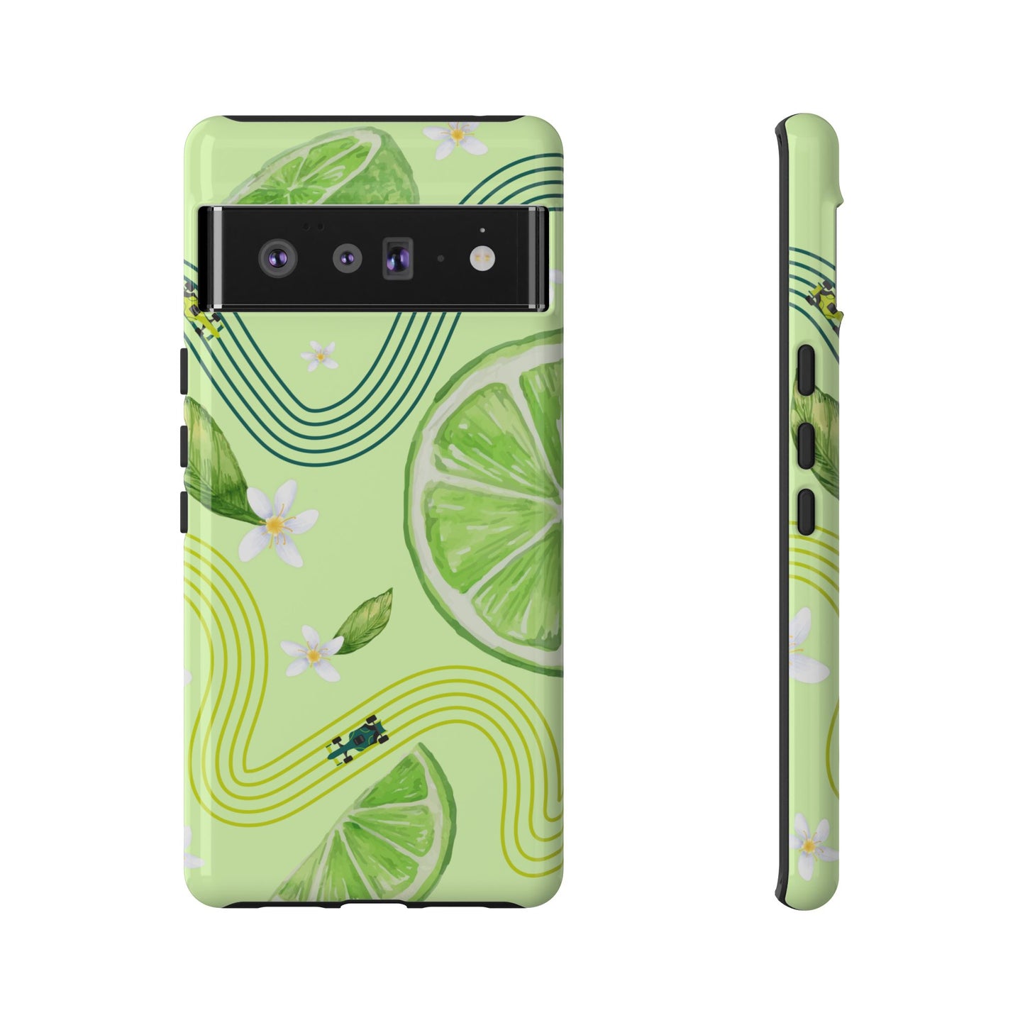 Green F1 Aston Martin and Lime Phone Case, Trendy F1 Gift, Formula 1 Gift, Cute Fruit F1 Phone Case, Unique Phone Case