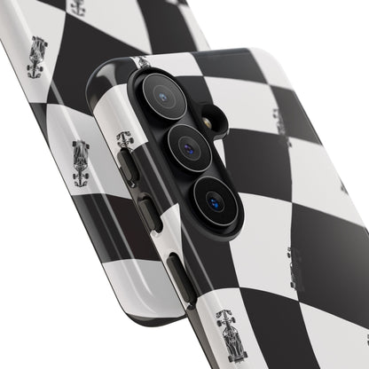 F1 Phone Case Black and White Checkered Design, Trendy F1 Gift, Formula 1 Gift, Cute F1 Phone Case, Unique Formula One Phone Case