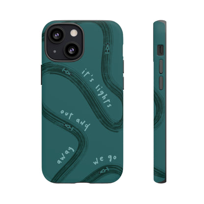 Teal Lights Out F1 Phone Case Design, Trendy F1 Gift, Formula 1 Gift, Cute F1 Phone Case, Unique Formula One Phone Case