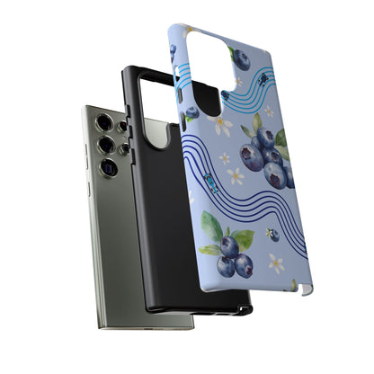 Blue F1 Williams and Blueberries Phone Case, Trendy F1 Gift, Formula 1 Gift, Cute Fruit F1 Phone Case, Unique Phone Case