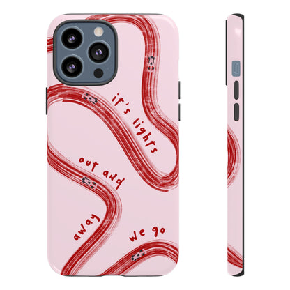 Pink and Red Lights Out F1 Phone Case Design, Trendy F1 Gift, Formula 1 Gift, Cute F1 Phone Case, Unique Formula One Phone Case