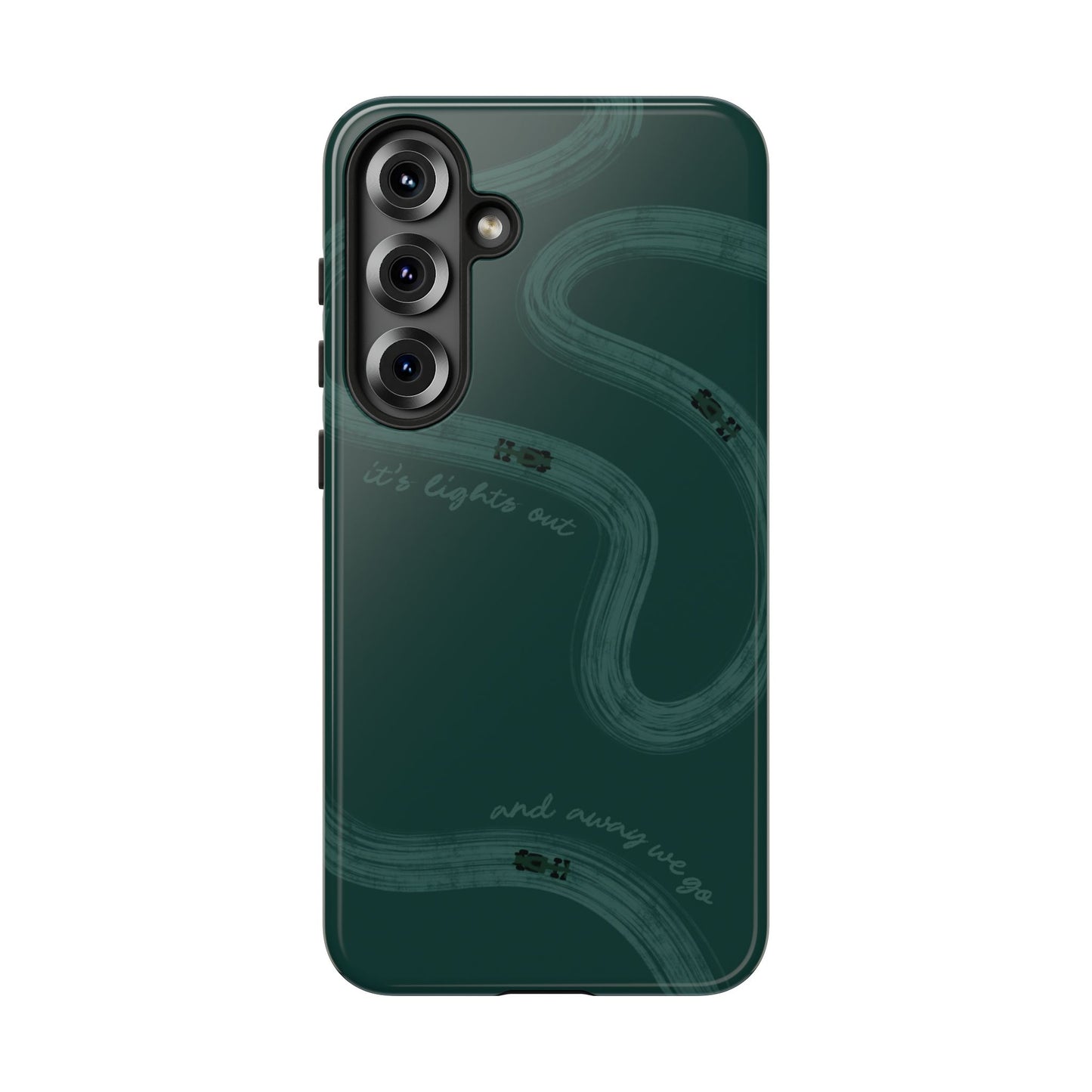 F1 Phone Case Monochrome Green Painted "its lights out and away we go", Trendy F1 Gift, Formula 1 Gift, Cute F1 Phone Case, Phone Case