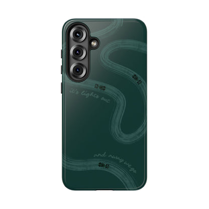F1 Phone Case Monochrome Green Painted "its lights out and away we go", Trendy F1 Gift, Formula 1 Gift, Cute F1 Phone Case, Phone Case