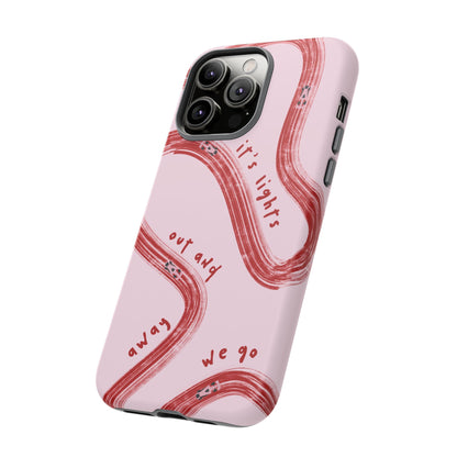 Pink and Red Lights Out F1 Phone Case Design, Trendy F1 Gift, Formula 1 Gift, Cute F1 Phone Case, Unique Formula One Phone Case