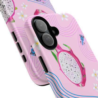 Pink F1 Alpine and Dragonfruit Phone Case, Trendy F1 Gift, Formula 1 Gift, Cute Fruit F1 Phone Case, Unique Phone Case