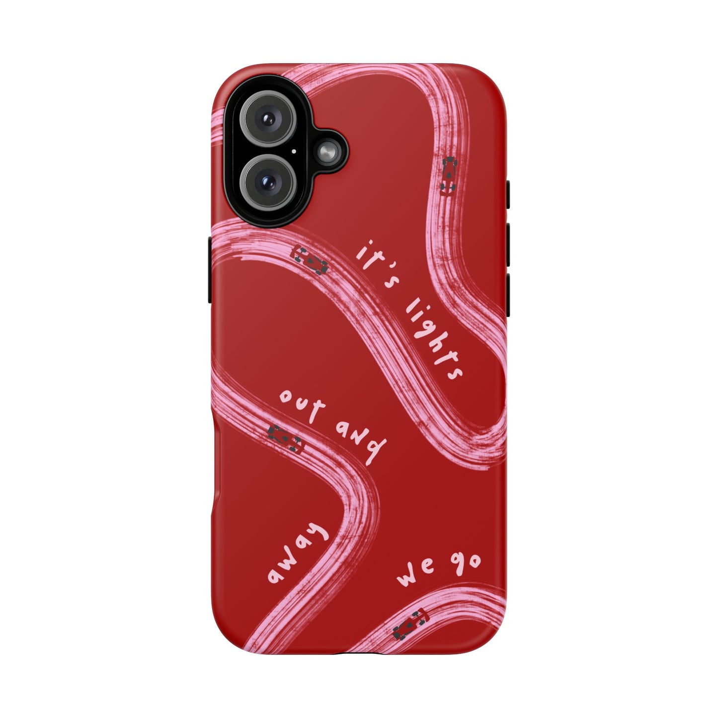 Red and Pink Lights Out F1 Phone Case Design, Trendy F1 Gift, Formula 1 Gift, Cute F1 Phone Case, Unique Formula One Phone Case