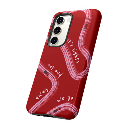 Red and Pink Lights Out F1 Phone Case Design, Trendy F1 Gift, Formula 1 Gift, Cute F1 Phone Case, Unique Formula One Phone Case