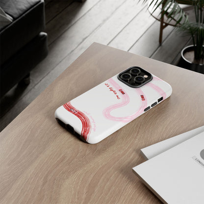 F1 Phone Case Pink and Red Painted "its lights out and away we go", Trendy F1 Gift, Formula 1 Gift, Cute F1 Phone Case, Unique Phone Case