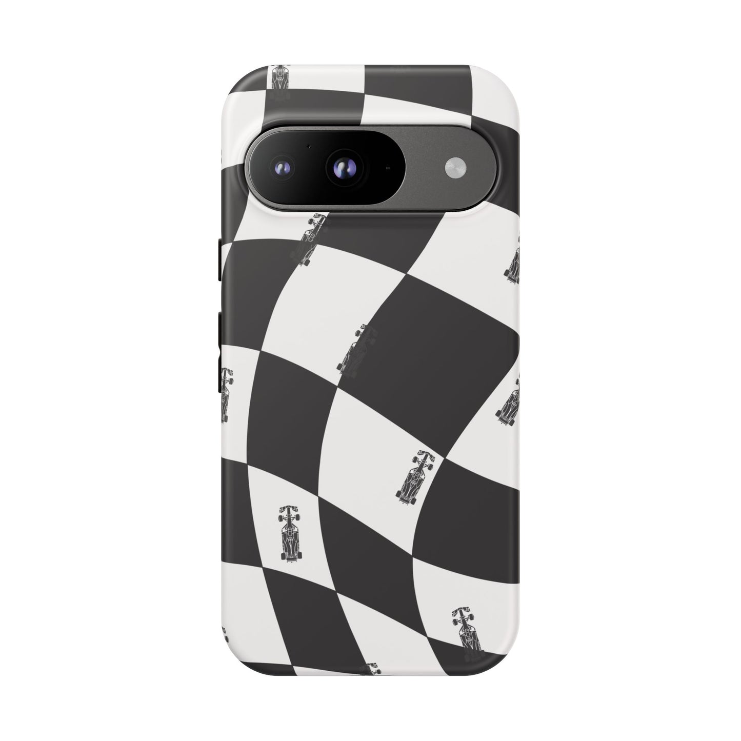 F1 Phone Case Black and White Checkered Design, Trendy F1 Gift, Formula 1 Gift, Cute F1 Phone Case, Unique Formula One Phone Case