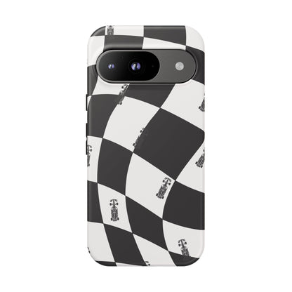 F1 Phone Case Black and White Checkered Design, Trendy F1 Gift, Formula 1 Gift, Cute F1 Phone Case, Unique Formula One Phone Case