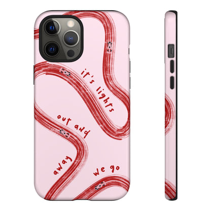 Pink and Red Lights Out F1 Phone Case Design, Trendy F1 Gift, Formula 1 Gift, Cute F1 Phone Case, Unique Formula One Phone Case