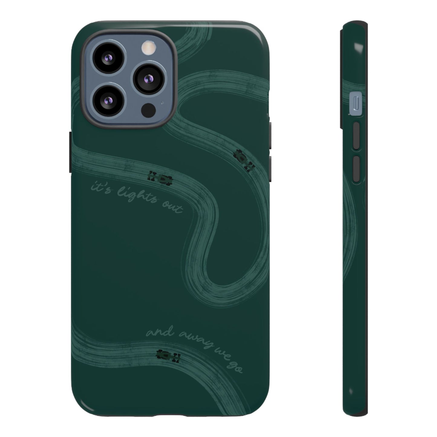 F1 Phone Case Monochrome Green Painted "its lights out and away we go", Trendy F1 Gift, Formula 1 Gift, Cute F1 Phone Case, Phone Case