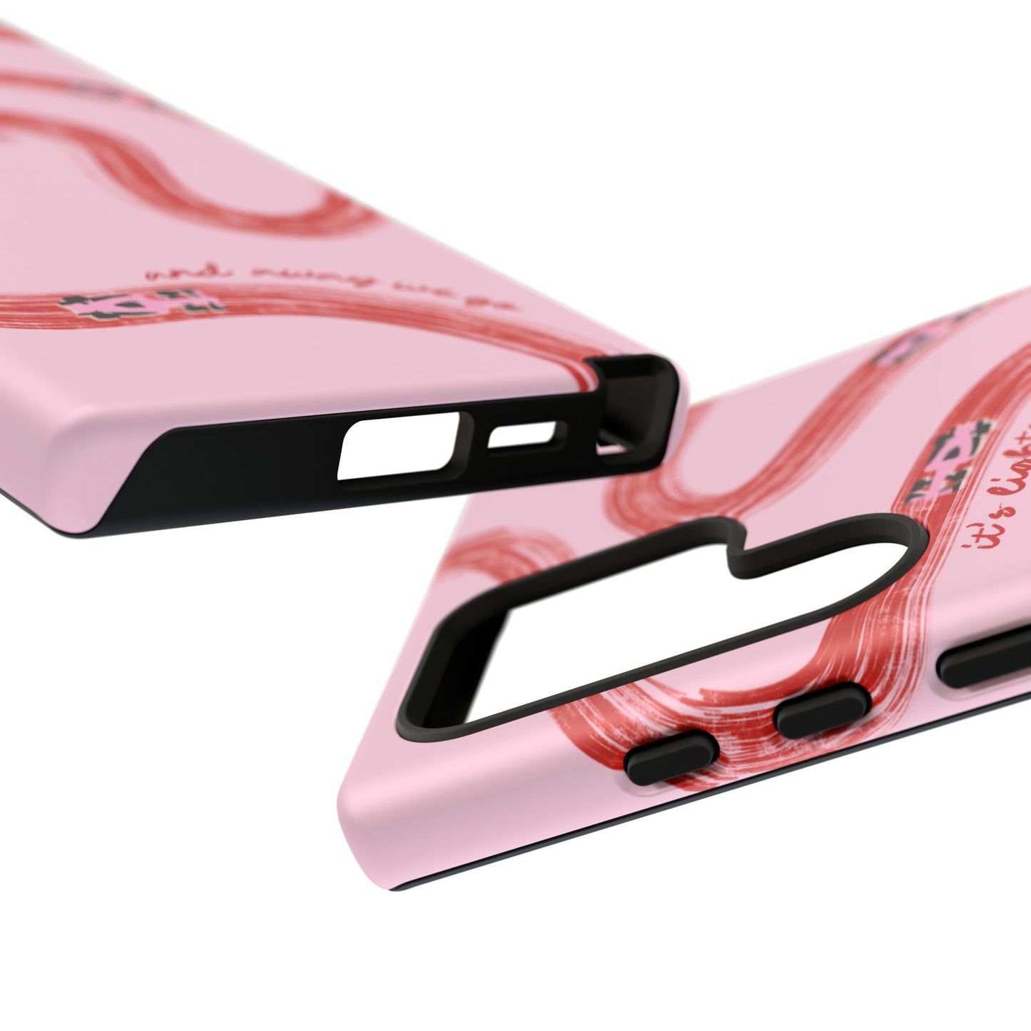 F1 Phone Case Pink and Red Painted "its lights out and away we go", Trendy F1 Gift, Formula 1 Gift, Cute F1 Phone Case, Unique Phone Case