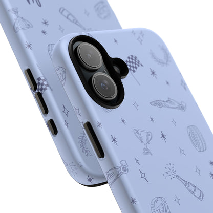 Blue Doodle "Simply Lovely" F1 Phone Case Design