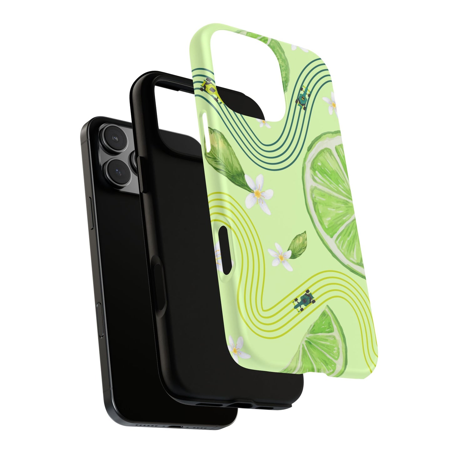 Green F1 Aston Martin and Lime Phone Case, Trendy F1 Gift, Formula 1 Gift, Cute Fruit F1 Phone Case, Unique Phone Case