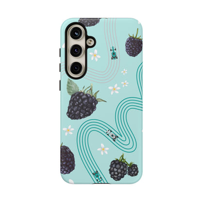 Teal F1 Mercedes and Blackberries Phone Case , Trendy F1 Gift, Formula 1 Gift, Cute Fruit F1 Phone Case, Unique Phone Case