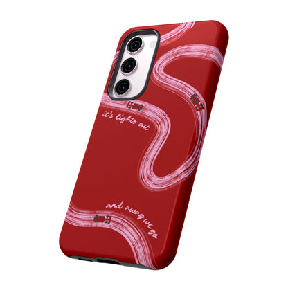 Red and Pink Lights Out F1 Phone Case Design, Trendy F1 Gift, Formula 1 Gift, Cute F1 Phone Case, Unique Formula One Phone Case