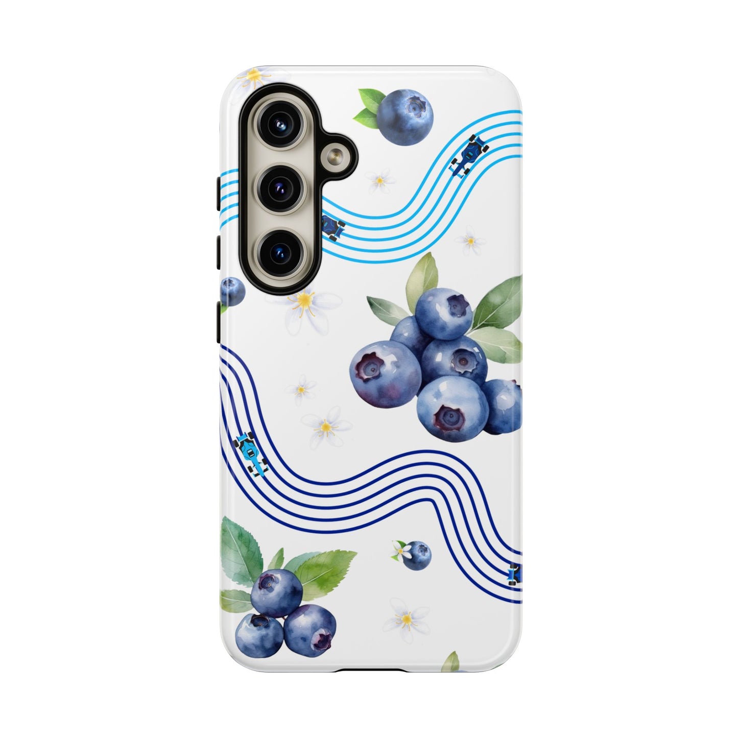 F1 Williams and Blueberries Phone Case, Trendy F1 Gift, Formula 1 Gift, Cute Fruit F1 Phone Case, Unique Phone Case
