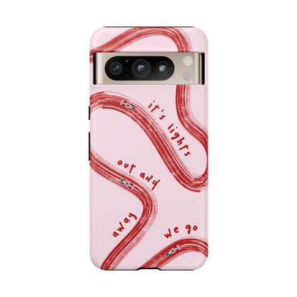 Pink and Red Lights Out F1 Phone Case Design, Trendy F1 Gift, Formula 1 Gift, Cute F1 Phone Case, Unique Formula One Phone Case