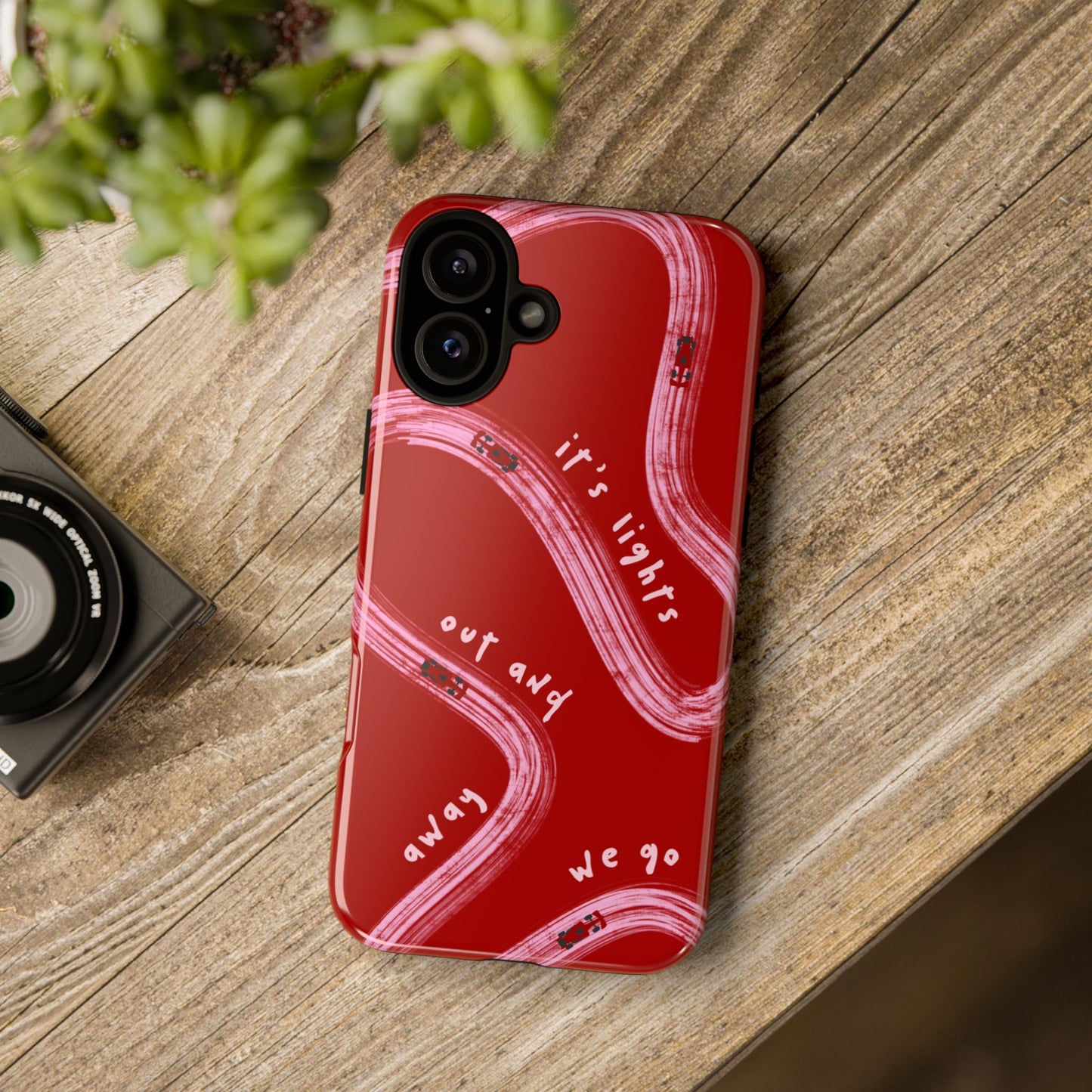 Red and Pink Lights Out F1 Phone Case Design, Trendy F1 Gift, Formula 1 Gift, Cute F1 Phone Case, Unique Formula One Phone Case