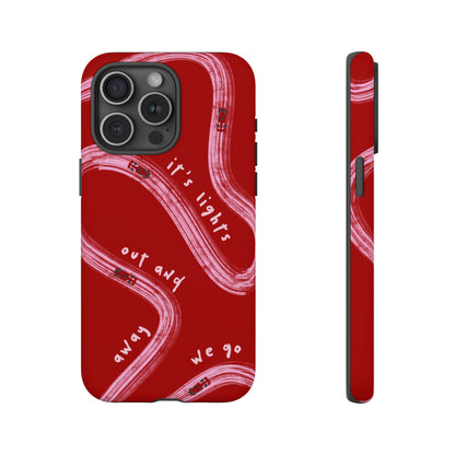 Red and Pink Lights Out F1 Phone Case Design, Trendy F1 Gift, Formula 1 Gift, Cute F1 Phone Case, Unique Formula One Phone Case