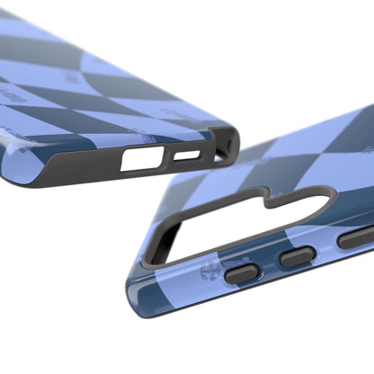 F1 Phone Case Blue Checkerboard Design, Trendy F1 Gift, Formula 1 Gift, Cute F1 Phone Case, Unique Formula One Phone Case