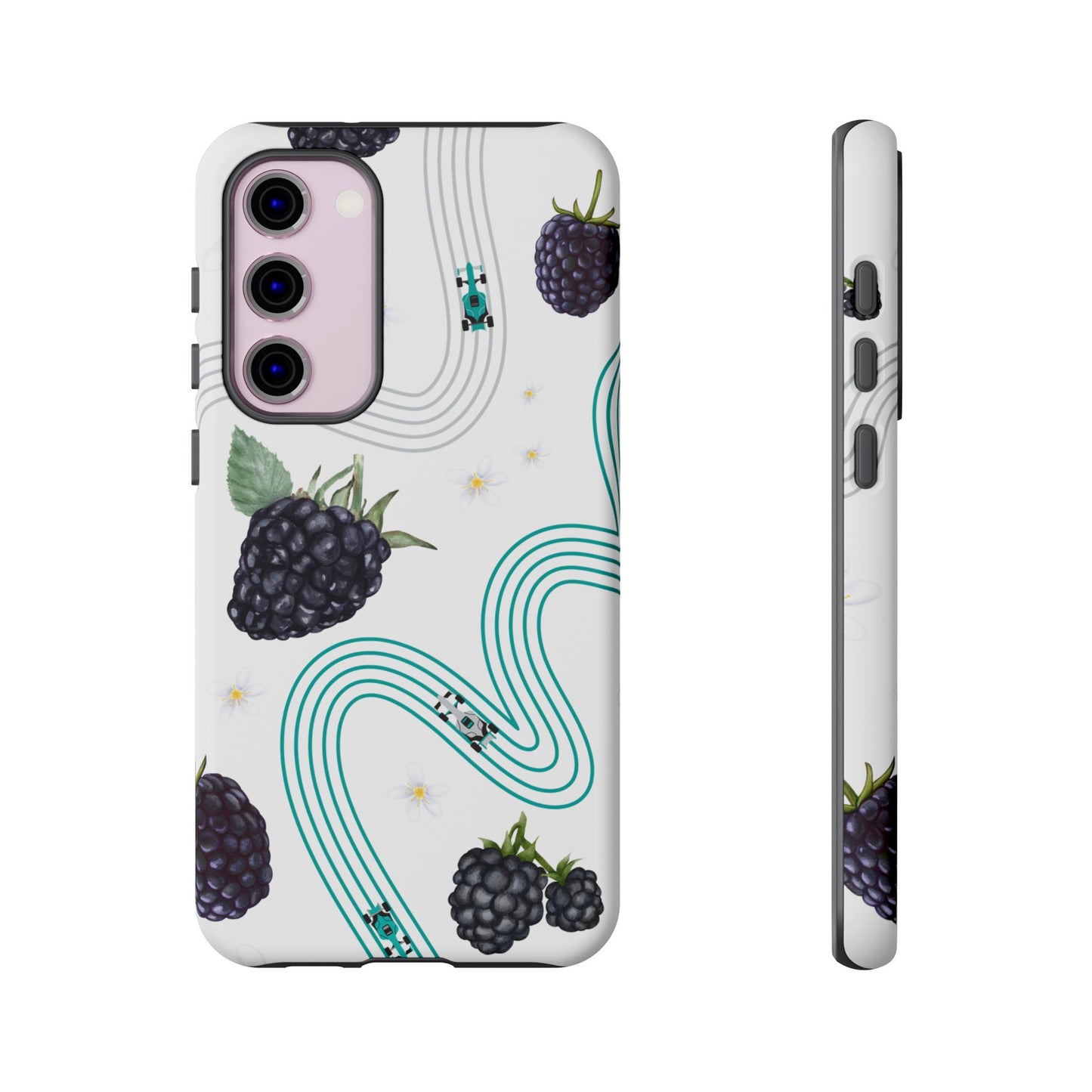 F1 Mercedes and Blackberries Phone Case , Trendy F1 Gift, Formula 1 Gift, Cute Fruit F1 Phone Case, Unique Phone Case