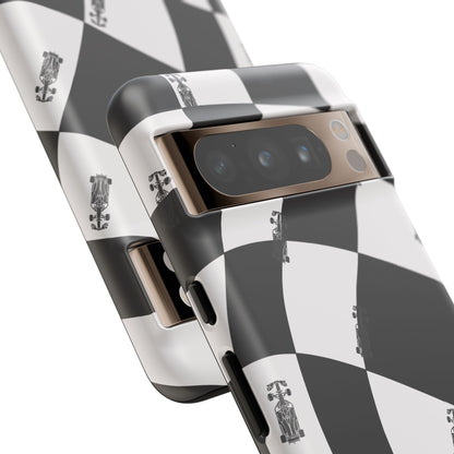 F1 Phone Case Black and White Checkered Design, Trendy F1 Gift, Formula 1 Gift, Cute F1 Phone Case, Unique Formula One Phone Case
