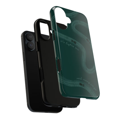 F1 Phone Case Monochrome Green Painted "its lights out and away we go", Trendy F1 Gift, Formula 1 Gift, Cute F1 Phone Case, Phone Case