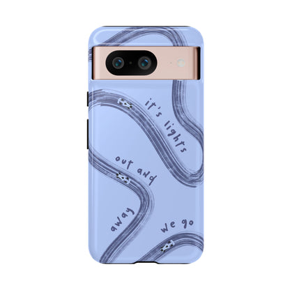 Blue Lights Out F1 Phone Case Design, Trendy F1 Gift, Formula 1 Gift, Cute F1 Phone Case, Unique Formula One Phone Case