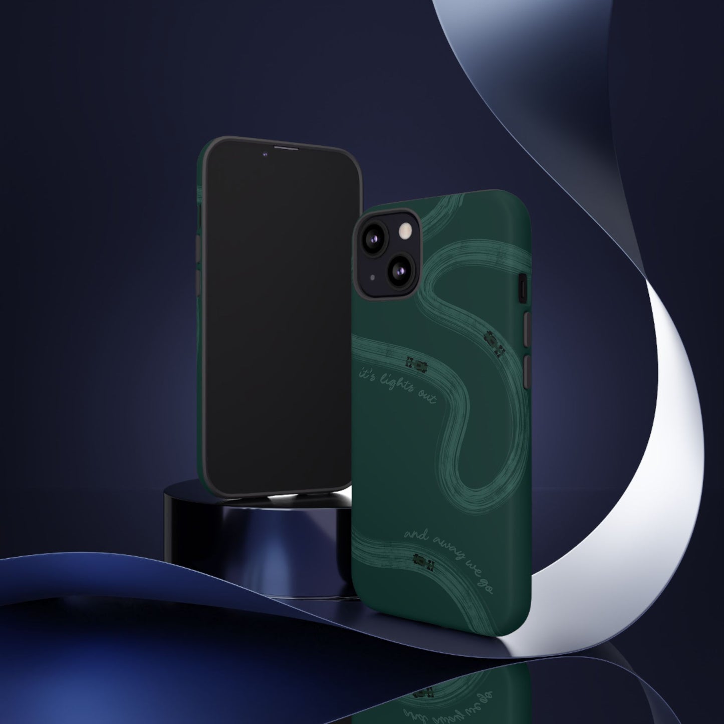 F1 Phone Case Monochrome Green Painted "its lights out and away we go", Trendy F1 Gift, Formula 1 Gift, Cute F1 Phone Case, Phone Case