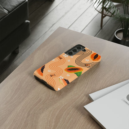 Orange F1 McLaren and Papaya Phone Case, Trendy F1 Gift, Formula 1 Gift, Cute Fruit F1 Phone Case, Unique Phone Case
