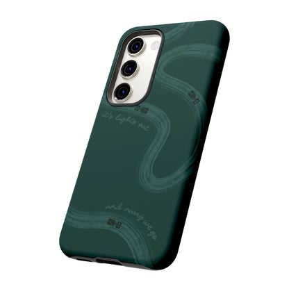 F1 Phone Case Monochrome Green Painted "its lights out and away we go", Trendy F1 Gift, Formula 1 Gift, Cute F1 Phone Case, Phone Case