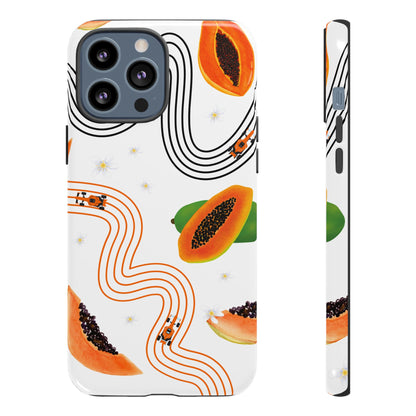 F1 McLaren and Papaya Phone Case , Trendy F1 Gift, Formula 1 Gift, Cute Fruit F1 Phone Case, Unique Phone Case