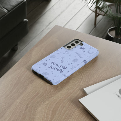 Blue Doodle "Simply Lovely" F1 Phone Case Design