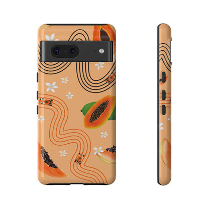 Orange F1 McLaren and Papaya Phone Case, Trendy F1 Gift, Formula 1 Gift, Cute Fruit F1 Phone Case, Unique Phone Case