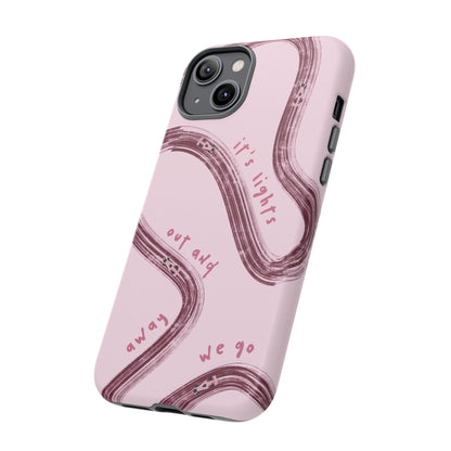 Pink Lights Out F1 Phone Case Design, Trendy F1 Gift, Formula 1 Gift, Cute F1 Phone Case, Unique Formula One Phone Case