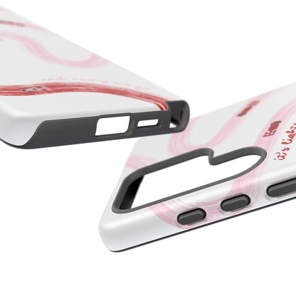 F1 Phone Case Pink and Red Painted "its lights out and away we go", Trendy F1 Gift, Formula 1 Gift, Cute F1 Phone Case, Unique Phone Case