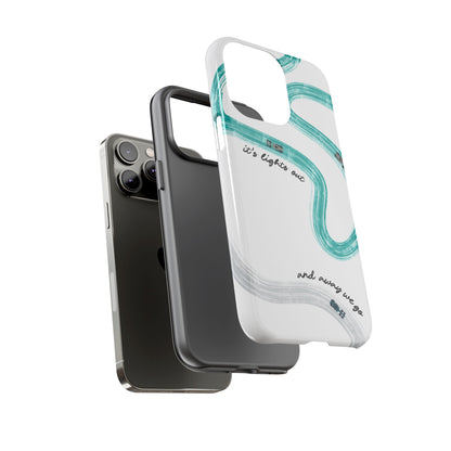 Mercedes F1 Phone Case Painted "its lights out and away we go", Trendy F1 Gift, Formula 1 Gift, Cute F1 Phone Case