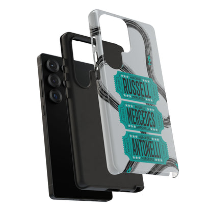 Mercedes F1 Phone Case Painted Ticket Stubs, Trendy F1 Gift, Formula 1 Gift, Cute F1 Phone Case