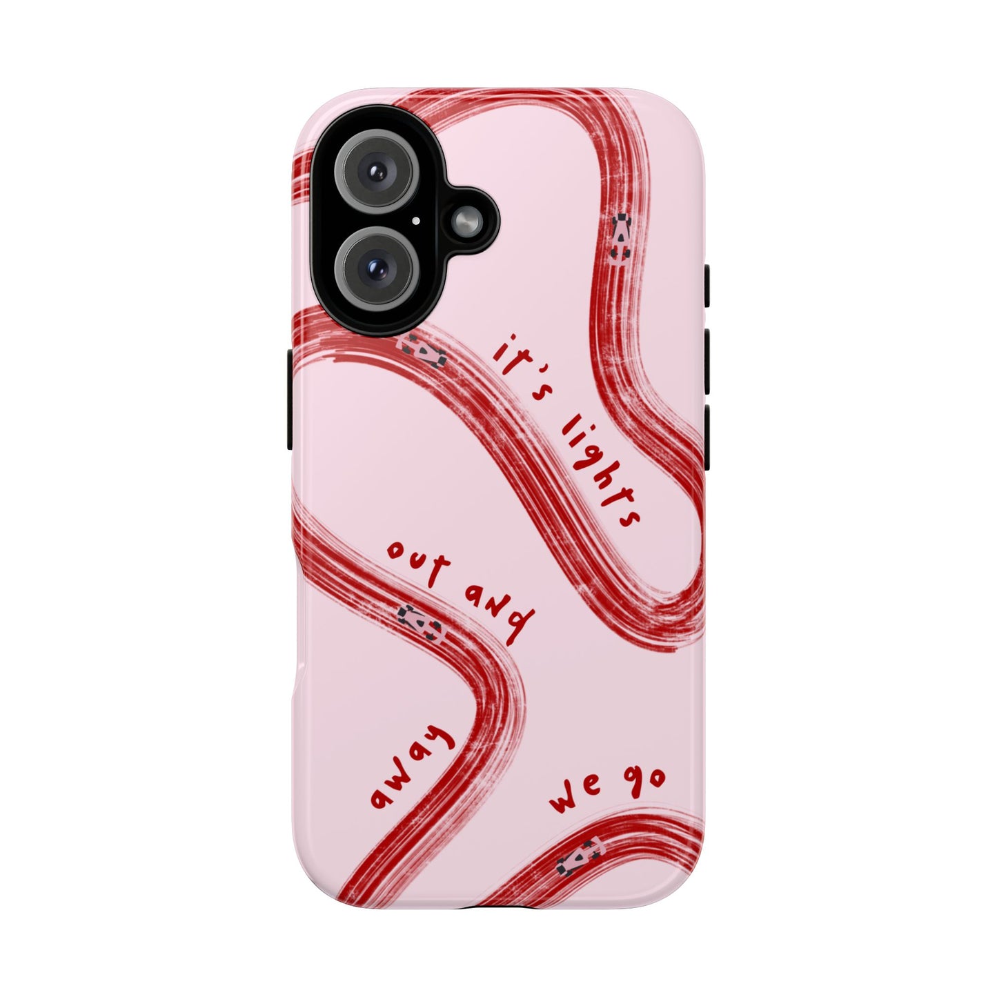 Pink and Red Lights Out F1 Phone Case Design, Trendy F1 Gift, Formula 1 Gift, Cute F1 Phone Case, Unique Formula One Phone Case